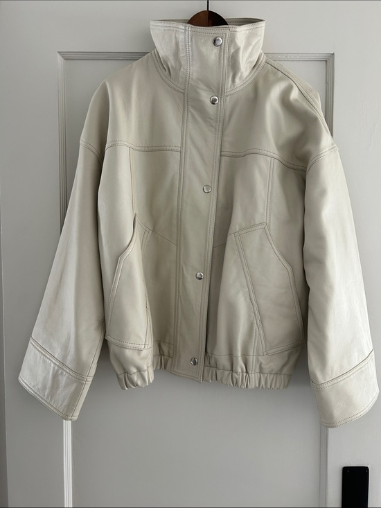 Róhe Jackets & Blazers - Róhe funnel neck leather jacket